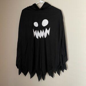 Black Ghost Halloween Poncho Costume